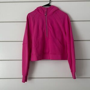 LULULEMON Women's sonic Pink scuba Half-Zip Hoodie